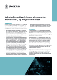 Rapport: Kriminelle nettverk innen økonomisk-, arbeidslivs-, og miljøkriminalitet